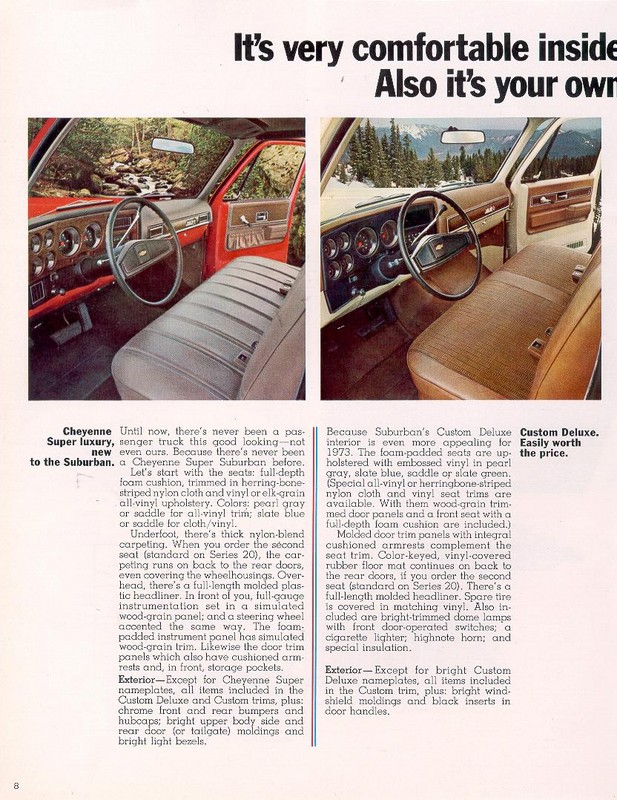 1973 Chevrolet Suburban Brochure Page 10